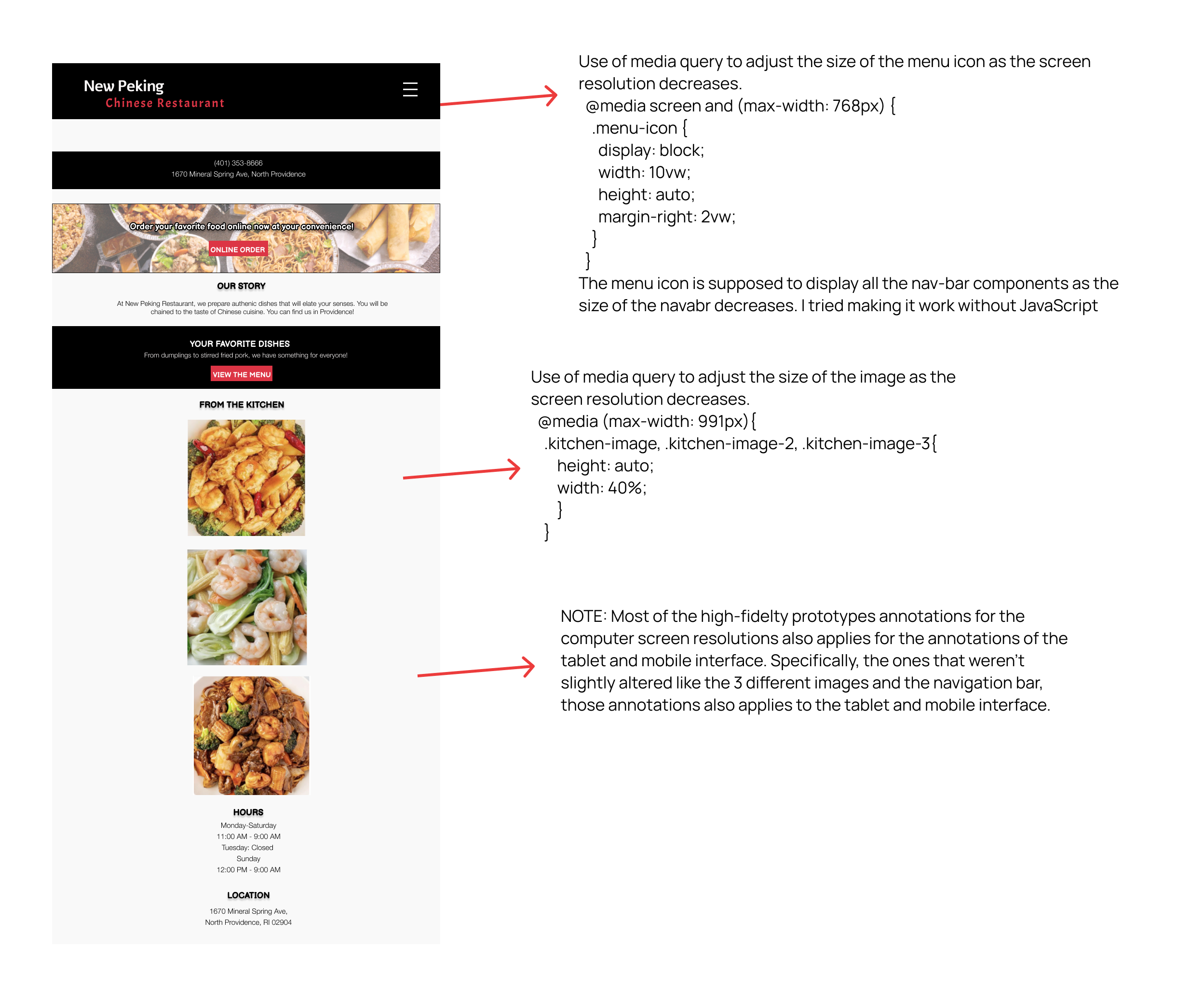 a high-fidelity prototype of the resdesigned website using a tablet screen resolution
